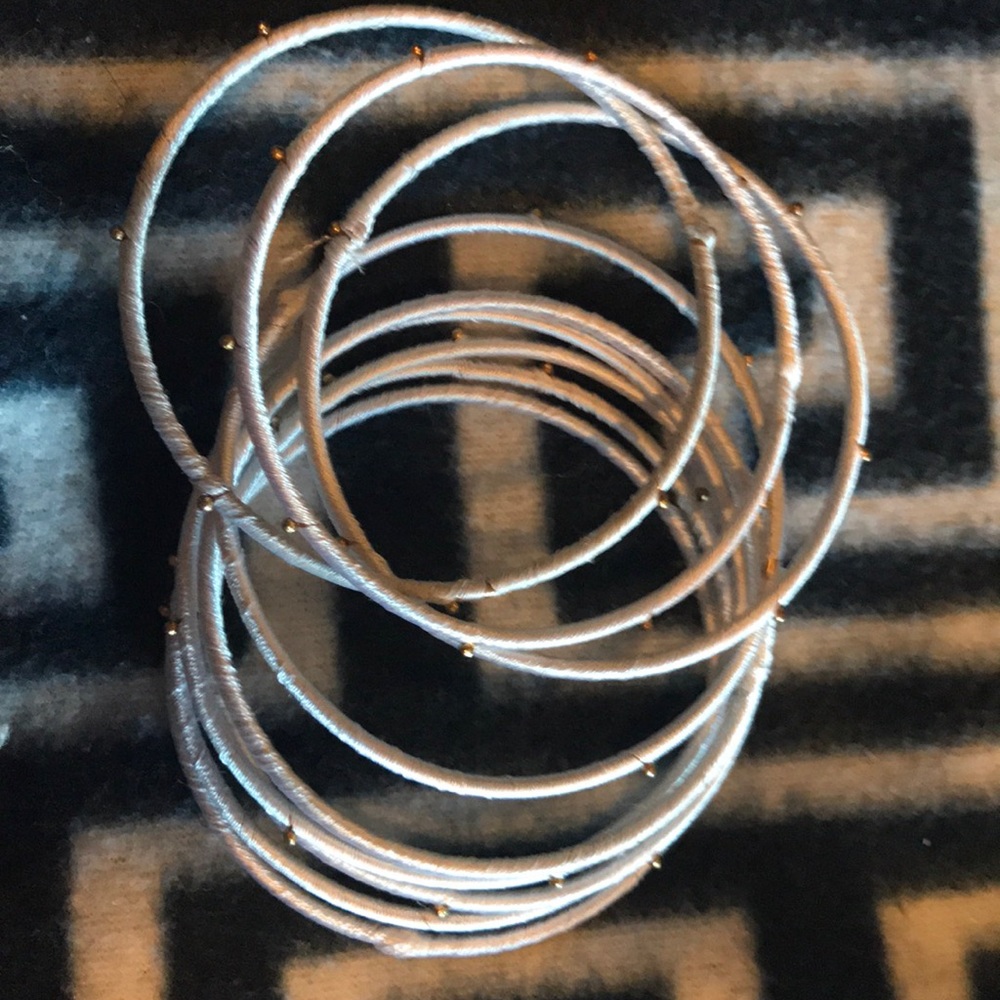 White wrapped bangles